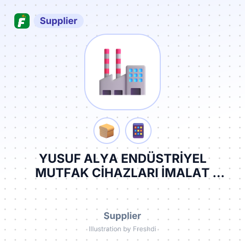 YUSUF ALYA ENDÜSTRİYEL MUTFAK CİHAZLARI İMALAT SANAYİ VE TİCARET LİMİTED ŞİRKETİ – summary card, no photo uploaded yet