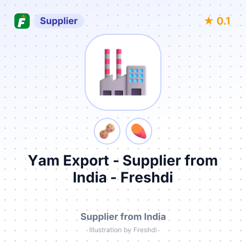 Yam Export  – summary card, no photo uploaded yet