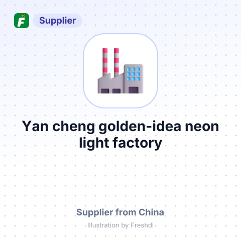 Yan cheng golden-idea neon light factory – summary card, no photo uploaded yet