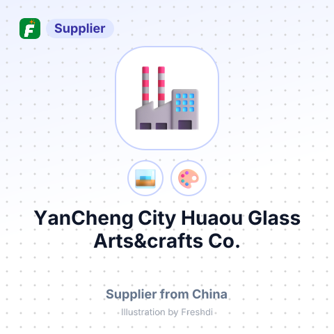 YanCheng City Huaou Glass Arts&crafts Co. – summary card, no photo uploaded yet