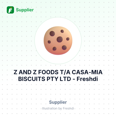 Z AND Z FOODS T/A CASA-MIA BISCUITS PTY LTD – summary card, no photo uploaded yet