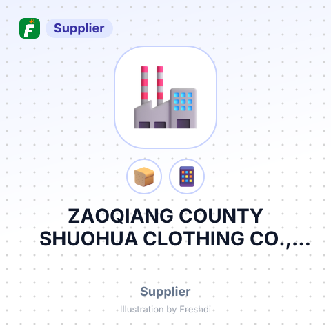 ZAOQIANG COUNTY SHUOHUA CLOTHING CO., LTD – summary card, no photo uploaded yet
