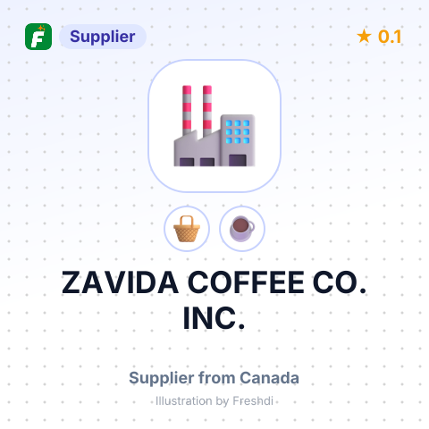 ZAVIDA COFFEE CO. INC. – summary card, no photo uploaded yet