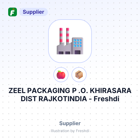 ZEEL PACKAGING P .O. KHIRASARA DIST RAJKOTINDIA – summary card, no photo uploaded yet