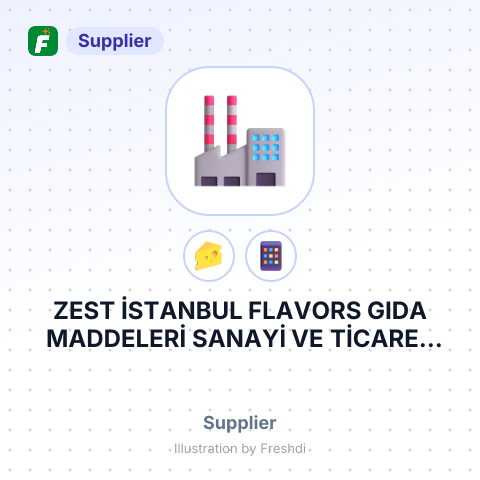 ZEST İSTANBUL FLAVORS GIDA MADDELERİ SANAYİ VE TİCARET LİMİTED ŞİRKETİ – summary card, no photo uploaded yet