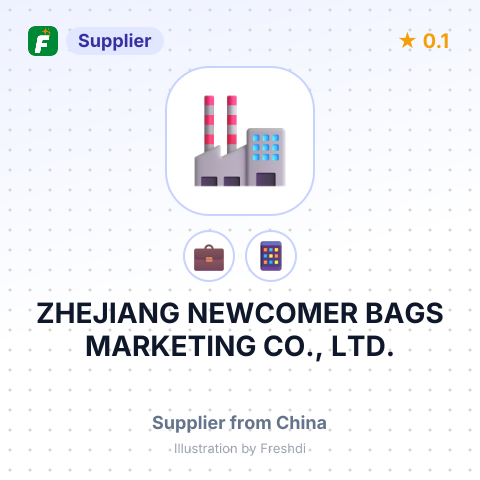 ZHEJIANG NEWCOMER BAGS MARKETING CO., LTD. – summary card, no photo uploaded yet