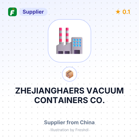ZHEJIANGHAERS VACUUM CONTAINERS CO. – summary card, no photo uploaded yet