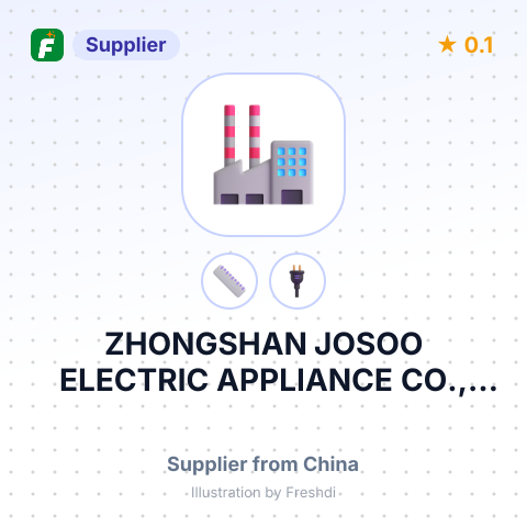 ZHONGSHAN JOSOO ELECTRIC APPLIANCE CO., LTD. – summary card, no photo uploaded yet