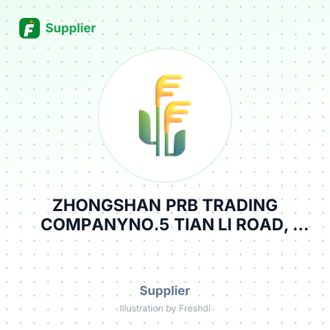 ZHONGSHAN PRB TRADING COMPANYNO.5 TIAN LI ROAD, SHAKOUINDUSTRIAL ZONE ,XIAOLAN TOWNZHONGSHAN ,GUANGDONG CHINA – summary card, no photo uploaded yet