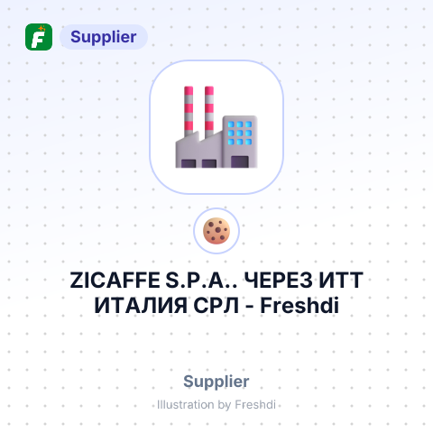 ZICAFFE S.P.A.. ЧЕРЕЗ ИТТ ИТАЛИЯ СРЛ – summary card, no photo uploaded yet