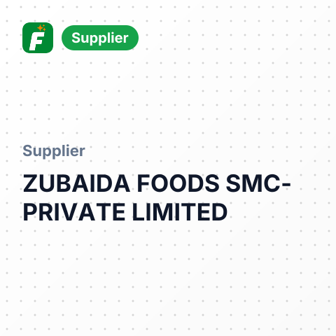 ZUBAIDA FOODS SMC- PRIVATE LIMITED – summary card, no photo uploaded yet