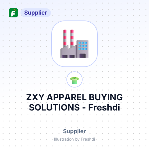 ZXY APPAREL BUYING SOLUTIONS – summary card, no photo uploaded yet