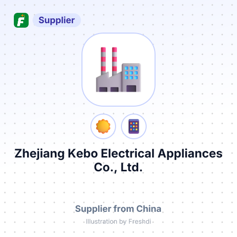 Zhejiang Kebo Electrical Appliances Co., Ltd. – summary card, no photo uploaded yet