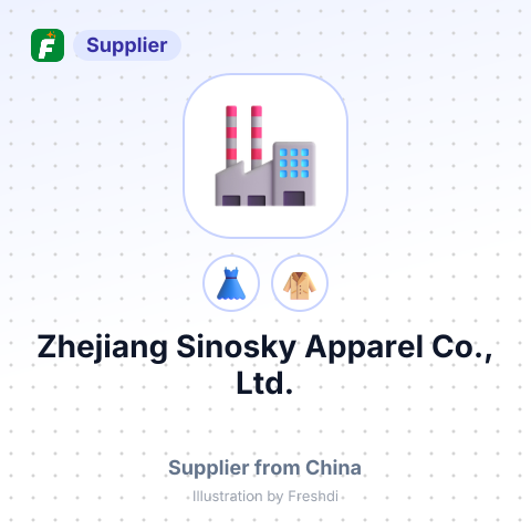Zhejiang Sinosky Apparel Co., Ltd. – summary card, no photo uploaded yet