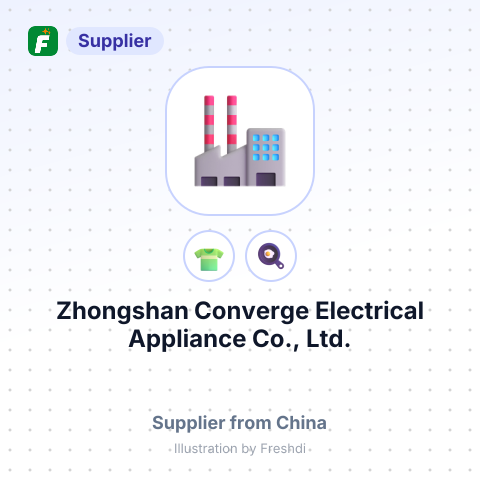 Zhongshan Converge Electrical Appliance Co., Ltd. – summary card, no photo uploaded yet