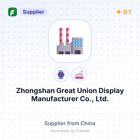 Zhongshan Great Union Display Manufacturer Co., Ltd. – summary card, no photo uploaded yet