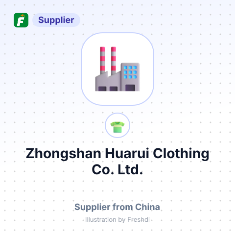 Zhongshan Huarui Clothing Co., Ltd. – summary card, no photo uploaded yet