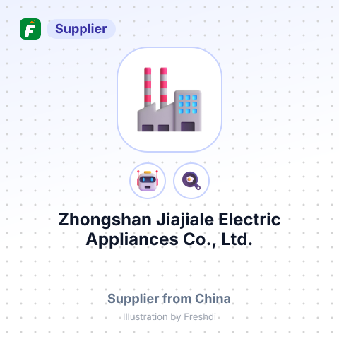 Zhongshan Jiajiale Electric Appliances Co., Ltd. – summary card, no photo uploaded yet