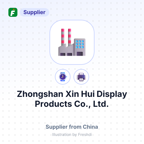 Zhongshan Xin Hui Display Products Co., Ltd. – summary card, no photo uploaded yet