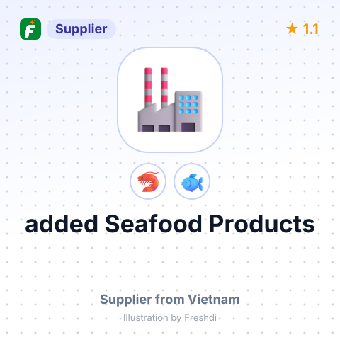 added Seafood Products – summary card, no photo uploaded yet