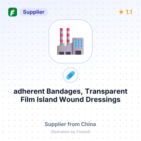 adherent Bandages, Transparent Film Island Wound Dressings – summary card, no photo uploaded yet