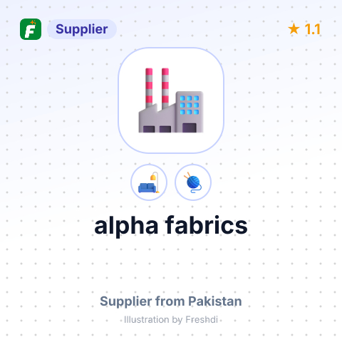 alpha fabrics – summary card, no photo uploaded yet