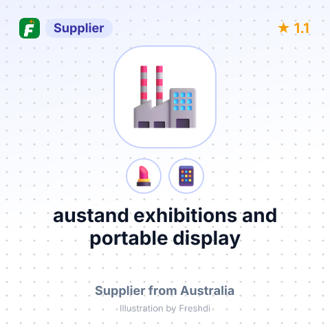 austand exhibitions and portable display – summary card, no photo uploaded yet