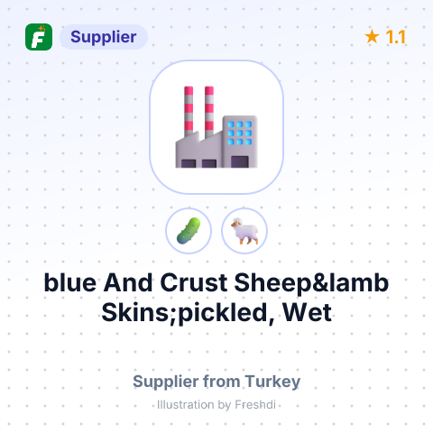 blue And Crust Sheep&lamb Skins;pickled, Wet – summary card, no photo uploaded yet