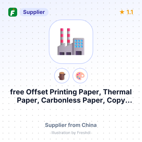 free Offset Printing Paper, Thermal Paper, Carbonless Paper, Copy Paper, LWC, Art Paper, Toilet Paper – summary card, no photo uploaded yet