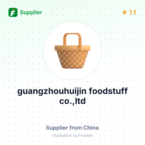 guangzhouhuijin foodstuff co.,ltd – summary card, no photo uploaded yet