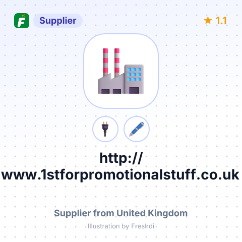 http://www.1stforpromotionalstuff.co.uk – summary card, no photo uploaded yet