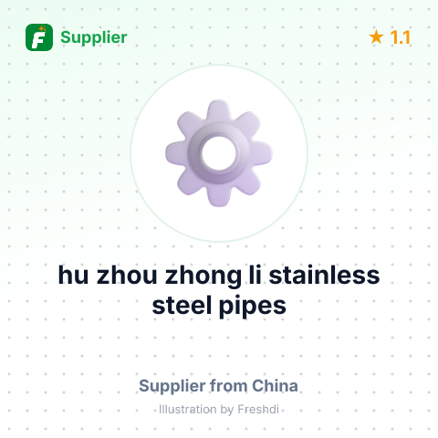 hu zhou zhong li stainless steel pipes – summary card, no photo uploaded yet