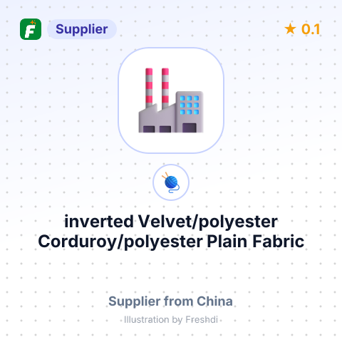 inverted Velvet/polyester Corduroy/polyester Plain Fabric – summary card, no photo uploaded yet