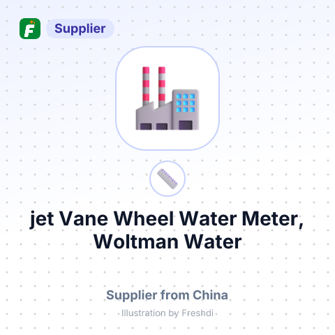 jet Vane Wheel Water Meter, Woltman Water – summary card, no photo uploaded yet