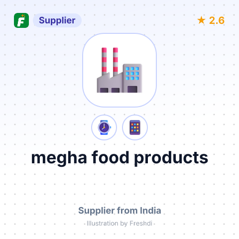 megha food products – summary card, no photo uploaded yet