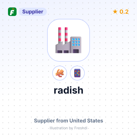 radish – summary card, no photo uploaded yet