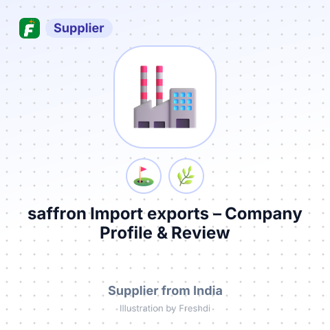 saffron Import exports – summary card, no photo uploaded yet