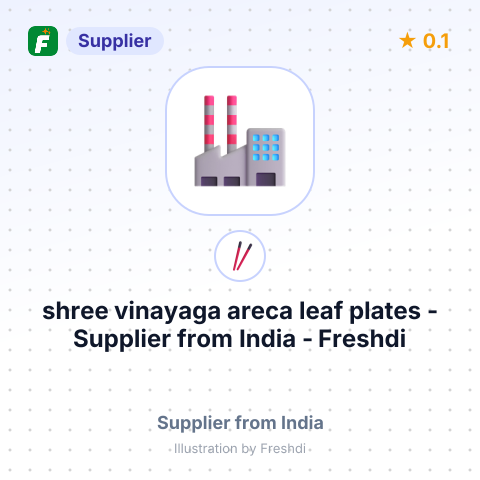 shree vinayaga areca leaf plates  – summary card, no photo uploaded yet